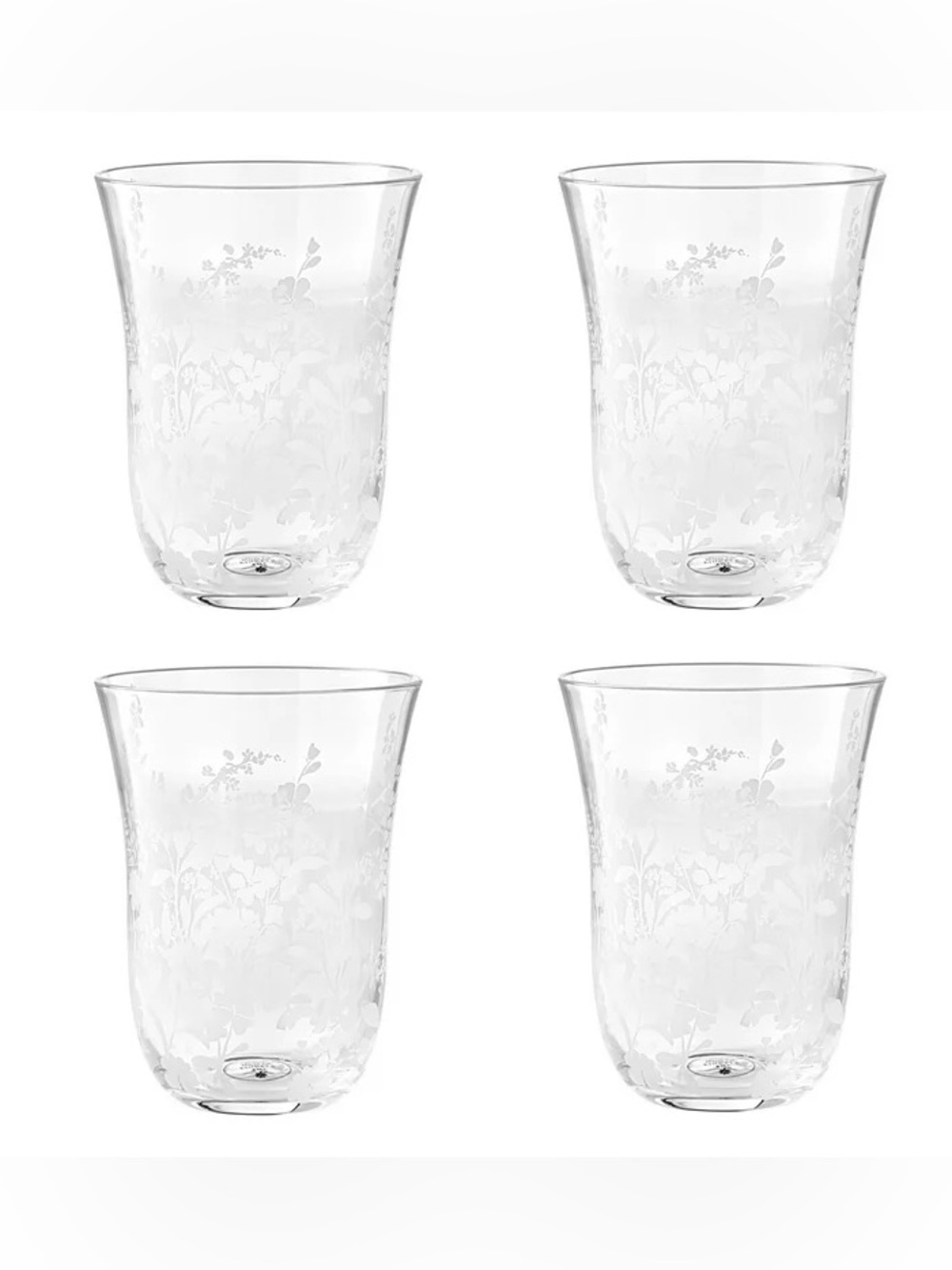 The Pioneer Woman Daisy Glass 18-Ounce Tumbler, Clear, Set of 4 NEW